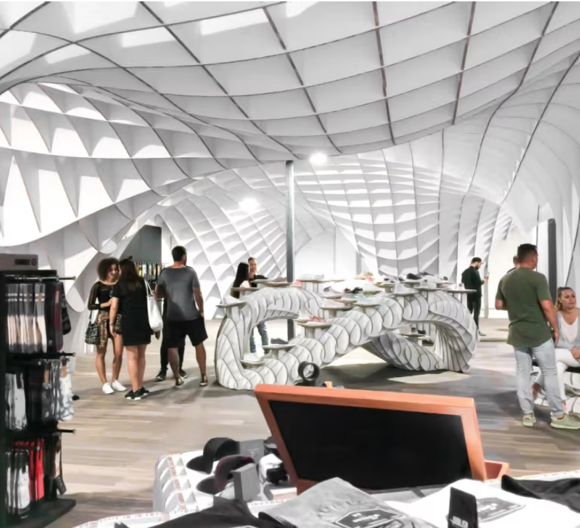 reboard ceiling and expo stand